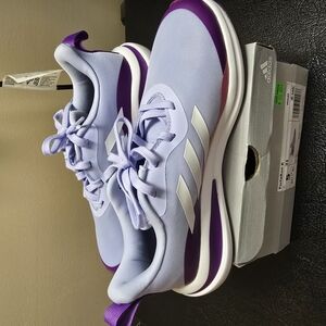 Adidas Women's Purple and White Sneakers